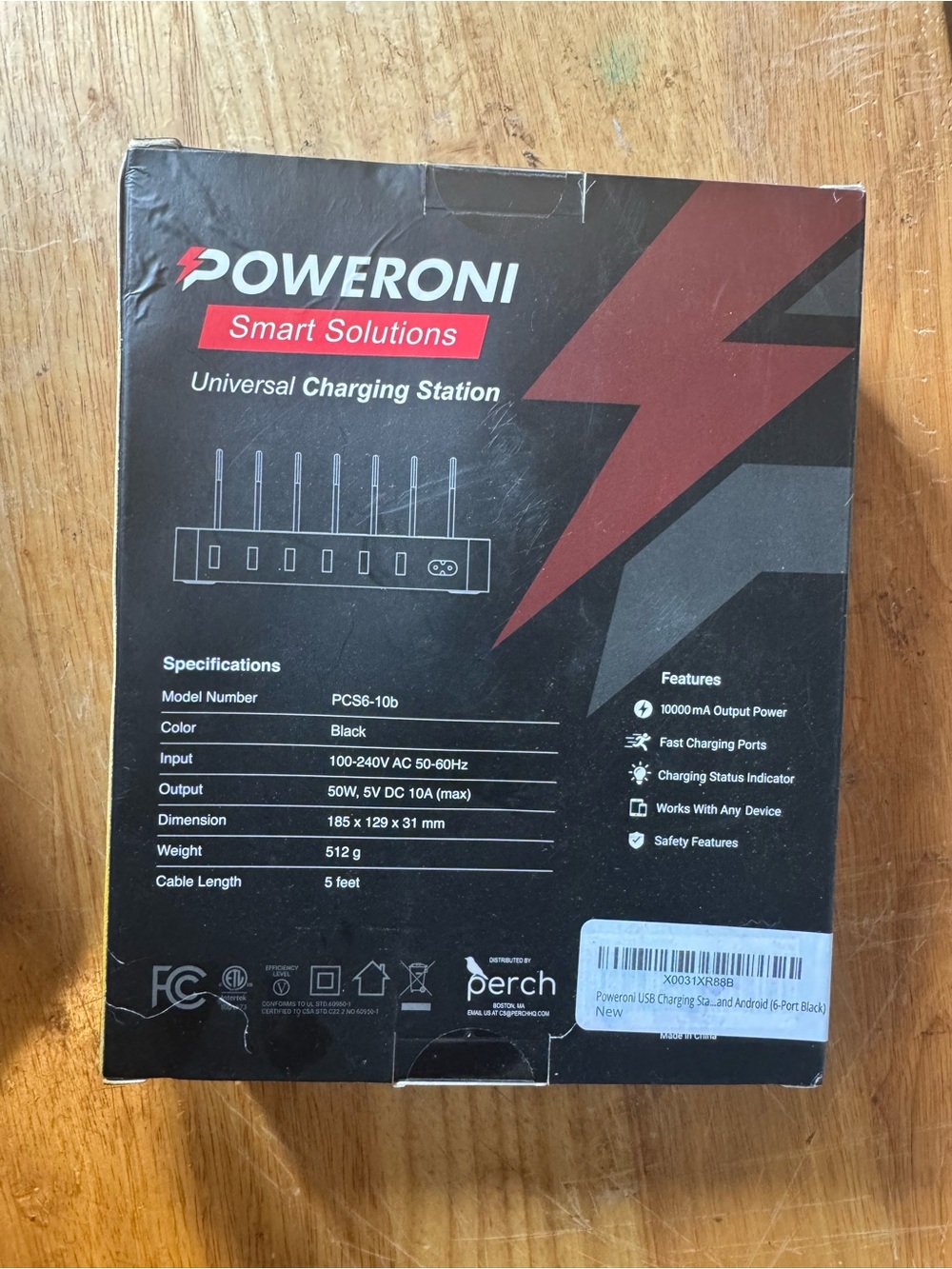 Black Universal Charging Station - 8-Port Fast Charger